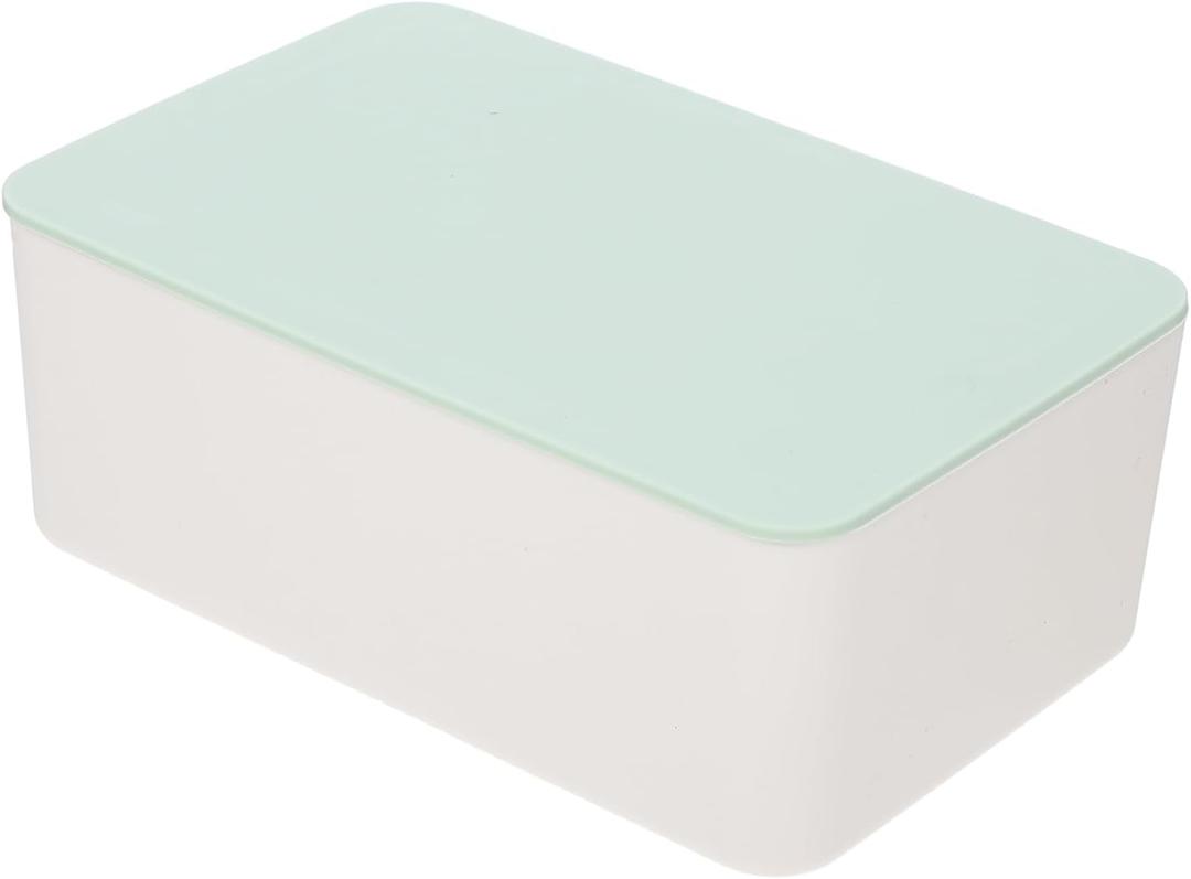 Practical Tissue Storage Box Lid Holder for Home and Care Modern Container for (Green)