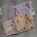 3 Pack Washable Female Dog Diaper Onesie Sanitary Pantie with Adjustable Suspender, Reusable Fixed Doggie Diapers, Super Absorbent Leakproof for Medium Dog in Heat Cycle M (Medium(10"-16" Waist))