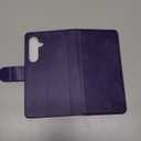 SUANPOT Compatible with Samsung Galaxy S25 Wallet case with RFID Blocking Credit Card Holder,Flip Book PU Leather Protective Cover Women Men for Samsung S25 Phone case Purple