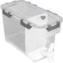 Plastic Drink Dispenser With Spigots, Drink Dispenser For Fridge, Beverage Dispenser With Spigot, 3.5L Iced Lemonade Container For Famaily Party Daily Use (Gray)