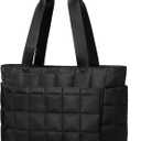 befen Laptop Tote Bag for Women Work, Travel Tote Bags Nurse Puffer Quilted Handbags, Lightweight Waterproof Beach Purse