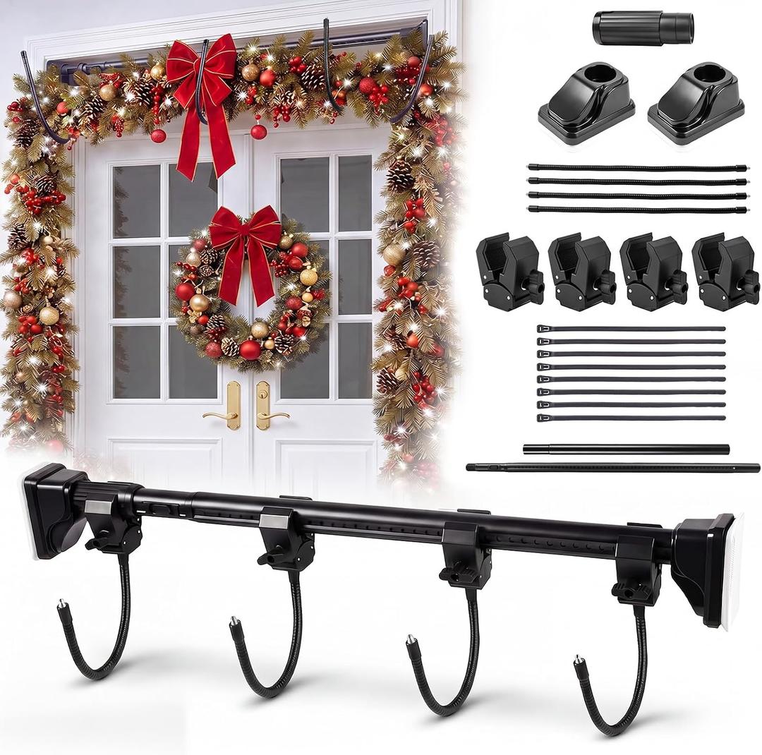Christmas Garland Hanger for Front Door, Adjustable 39.4''-86.6''