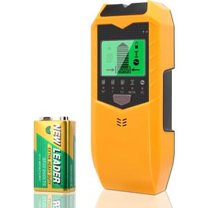 Stud Finder Wall Scanner, 5 in 1 Multifunction Stud Locator with Upgraded Smart Sensor, LCD Display and AC Wires Detection for the Center and of Wood AC Wire Metal Studs Joist Pipe