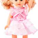 POCO DIVO Princess Walking Doll 12" Interactive Vinyl Toy Baby Sonic Control Cuddly Girl Singing Talking Blonde Fashion Beauty with Blinking Eyes