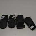 QUMY Dog Shoes for Large Dogs, Medium Dog Boots & Paw Protectors for Winter Snowy Day, Summer Hot Pavement, Water-Resistant in Rainy Weather, Outdoor Walking, Indoor Hardfloors Skid-Resistant Sole (Size 4: 2.2''x2.6''(W*L) (Pack of 4)