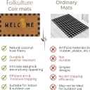 Folkulture Summer Door Mat Outdoor 16 x 28  Front Door Mat for Outside Entrance, Heavy Duty Backing, Eco-Friendly, Durable Anti-Slip & Weather Resistant Dirt Trapping Doormat, Outdoor Home Decor (Welcome Pine Colada)