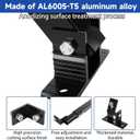 Acrux7 Solar Panel Mount 2 Set Aluminum Alloy Adjustable Solar Panel Tilt Mount Brackets Kit Stand for for 50W 70W 100W 150W 200W 300W 400W Panels, RV, Roof, Boat Flat Surface, Off-Grid System (Black)