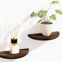 Sueuapp Floating Shelves for Wall,Solid Ash Wood Floating Wall Shelves Set of 2,Rustic Farmhouse Wooden Small Floating Wall Shelf for Living Rooms,Bedrooms,Bathrooms,Kitchen,Offices Decor,Books