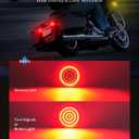 Benlari 2inch Rear Turn Signals, 60LEDs Turn Signals Kit with 2 Smoked Lens Cover Fit for Harley Touring Street Glide Electra Glide Road King Road Glide Sportster Iron 883 Dyna Softail 1986-2024