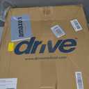 Drive Medical 2-in-1 Raised Toilet Seat with Removable Padded Arms - Elevated Bathroom Safety Support - Secure Locking Attachment - Easy Height Assistance - Durable Construction, Standard Toilets