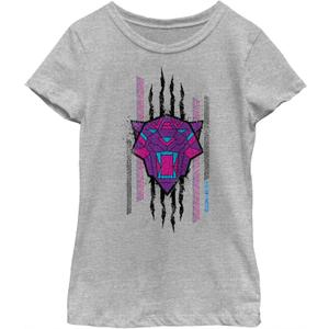 Marvel Girl's Panther Scratch T-Shirt (Large)