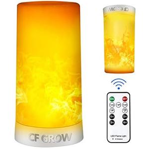 LED Flame Effect Light, USB Rechargeable Outdoor Flame Table Lamp Waterproof Dimmable 4 Modes Lantern with Gravity Sensing Effect IR Wireless Remote&Timer, For Halloween Room Party Bar Decor