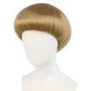 JoneTing Short Blonde Bob wig Bowl Cut Wigs 60s 70s Men Wigs Short Funny Hair for Women+Hair Cap Blonde Mushroom Wig for Man Blond Bob Hair With Bang for Halloween Party Outfit Cosplay Costume