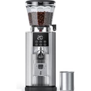 Burr Coffee Bean Grinder for Home Use with 45 Precise Grinding Settings, Espresso Grinder with Height Adjustable Funnel Stand, LED Touch Panel