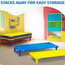 Houseables Kids Cot, Cots for Kids, Toddler, Sleeping, Daycare Beds, Stackable, 6 Pack, 52x23”, Preschool Furniture, Toddler Bed, for Child Nap, Children, Childcare, Day Care, 145LB, Ready to Assemble