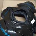 CHAMPRO Scorpion Youth Football Shoulder Pad (X-Small, Black, Blue)