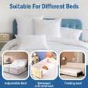 Vekkia 80" x 12" Twin XL/Twin to King Converter with Internal PE Support Sheet & High-Density Foam, Split King Gap Filler for Adjustable Bed, Guest Room, Vacation Rentals, Hotel, Washable Cover