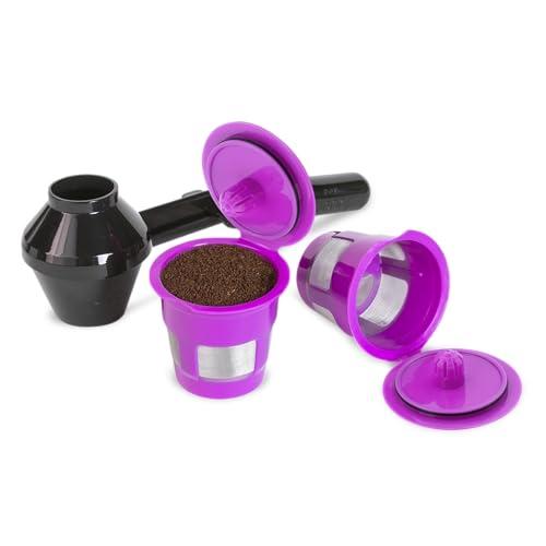 Cafe Fill Value Pack by Perfect Pod - 1-Stream Reusable K Cup Coffee Pod Filters & Scoop, Compatible with Keurig K-Duo, K-Mini, 1.0, 2.0, K-Series and Select Single Cup Coffee Makers