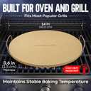 16-Inch Pizza Stone for Oven and Grill, Baking Stone for Bread, Round