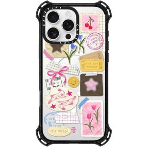 CASETiFY Bounce Case for iPhone 16 Pro Max [Shockproof / 21.3 ft. 6X Military Grade Drop Protection/Compatible with Magsafe] - You are Stars Collage - Clear Black (iPhone 16 Pro Max (6.9") - Bounce)