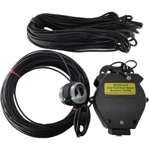 JYR8010-400W End Fed Half Wave Antenna for Ham Radio, 400W Shortwave Radio Antenna 8 Band 10m 12m 15m 17m 20m 30m 40m 80m Long Wire Antenna, 1:64 Balun No Tuning Great for POTA/SOTA