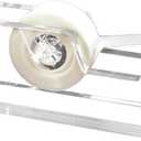 Kantek Clear Acrylic Office Tape Dispenser, Fits Standard 3/4" Refill Rolls, Office Organizer, Desk Accessory, 1.8" x 5.6" x 2.9", Non-Skid Feet for Single Handed Dispensing