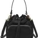 Crossbody Bag for Women - Stylish Bucket Handbag - Lightweight and Convenient - Ideal for Everyday Use (Black/Nylon)