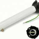 Ceiling Fan Extension Rod,Ceiling Fan Downrod with Ball Head,Downrod Extension for Fan, Outside Diameter, Boom Suitable for a Wide Range of (white, 12 Inch)