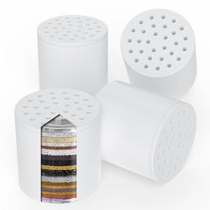 METICPLY 4 Pack*20 Stage Shower Filter Replacement Cartridge for Hard Water Shower Head Filter, Remove Sediment, Heavy Metals, Iron, Other Deposits to Optimize Water Quality (Cartridge Only)