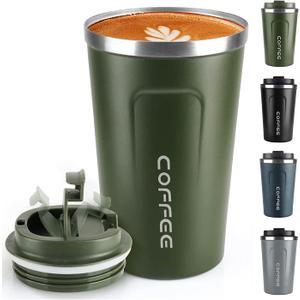Coffee Mug 12oz - Insulated Travel Mug Spill Proof with Leakproof Lid Vacuum Stainless Steel Travel Coffee Mug Water Tumbler to GO, Reusable Coffee Cup for Men and Women for Hot & Cold Drinks