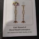 2 Pcs Silver 20.5in Metal Flower Arrangement Stand for Wedding Home Decor.Vases Centerpieces for Table,Party Reception Birthday Hotel Decor(Medium) 