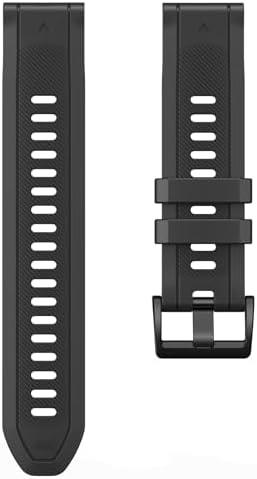 EKINGEEK 22mm/26mm Watch Band for Garmin Fenix 8/7/6/E, Forerunner 965/955/945/970, epix Pro Gen 2 Silicone Rubber Strap Replacement with Stainless Steel Buckle, Compatible With Quickfit 22/26