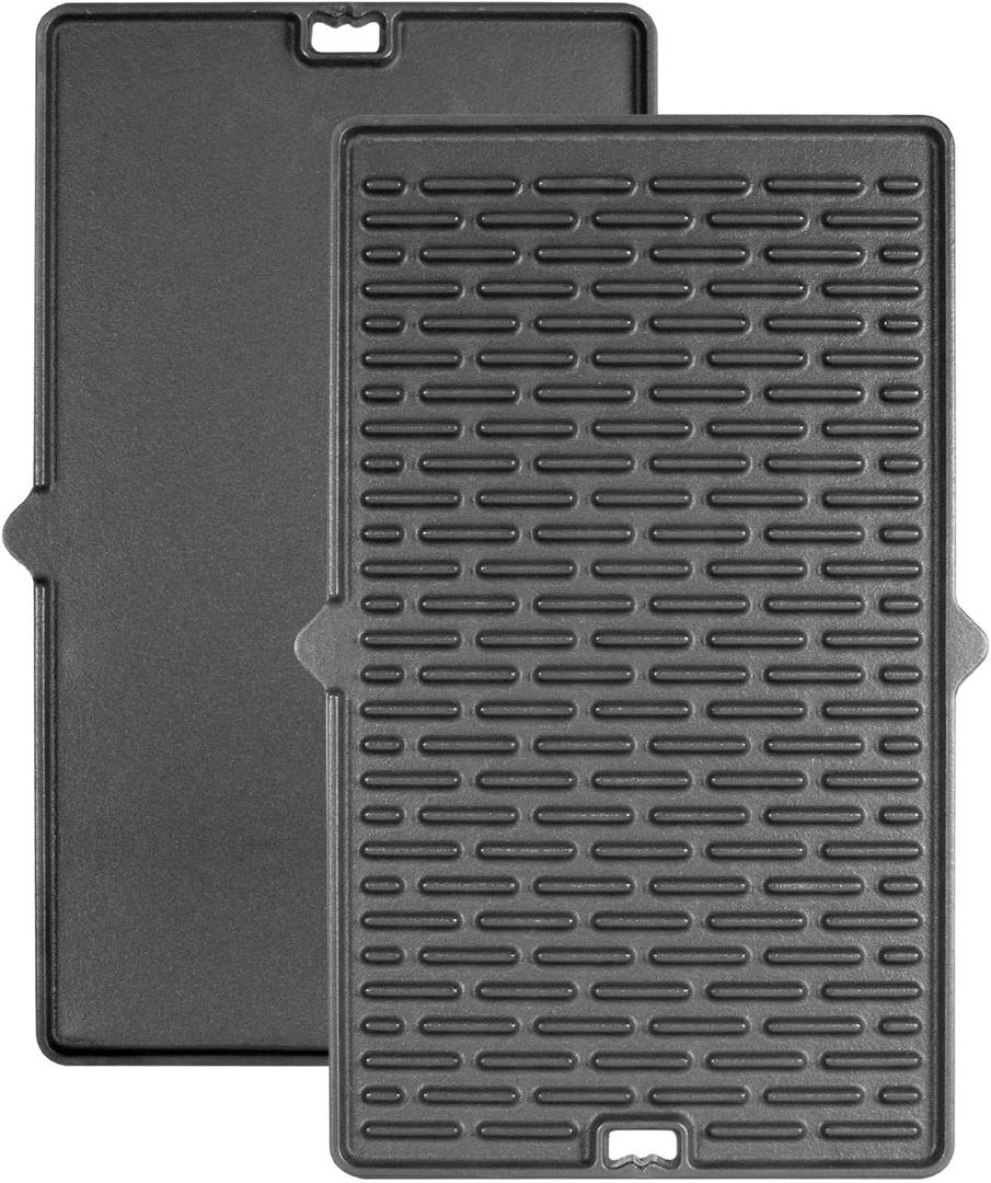 7404 Grill Griddle for Weber Summit 400 & 600 Series Gas Grills, Cast Iron Griddle Plate Replacement for Weber Summit E-420/E-450/E-470/S-470/E-670/S-670 Series (19.3" x 11" x 0.9")