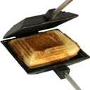 Coghlan's Cast Iron Camp Cooker - Pre-Seasoned Pie Iron Sandwich Maker with Heat-Resistant, Removable Handles, Easy-to-Clean for Toasted Pies, Grilled Sandwiches, and Meats, For Campfire Cooking