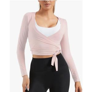 Women Tie Front Shrug Long Sleeve Bolero Cardigan Lightweight Casual Tops Size L