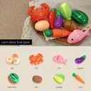 GILOBABY Play Kitchen Accessories, Play Food Sets for Kids Kitchen Playset with Pots and Pans Set, Cooking Utensils, Preschool Learning Education Toys for Toddlers, Birthday Gifts for Girls (Red)