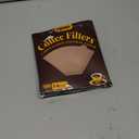 100 Count #2 Cone Coffee Filters, Unbleached Natural Paper, No Blowout & Tear-Resistant, Compostable, Fits 2-6 Cup Makers, Pour-Over & Ninja Brewers