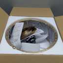 3-Light Semi Flush Mount Ceiling Light Fixture, 12.6" Gold Drum Light with Black Fabric Shade, Modern Close to Ceiling Light for Living Room Bedroom Dining Room Kitchen Hallway Entry Foyer