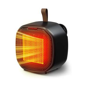 Electactic Portable Ceramic Space Heater w/Thermostat, 1500W Indoor Electric Space Heater Fan with Overheat and Tip-Over Protection, Heat Up 200 Square Feet for Office Room Dorm Use, Black