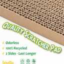 Cat Scratcher, Scratch Pad with Oil Painting, Furniture Saver Scratching Board, Cardboard Cat Scratcher House with Frame, Large Scratching Pad & Scratcher Bed, Cat Cardboard Scratcher for Indoor Cats