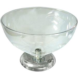 Azar 720016 16" Single Bowl Counter Display with Overall Height 10.5" & 8" Chrome Base (16 inch Diameter)