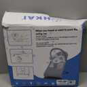 HKAI Baby Bouncer, Portable Baby Bouncer Seat for Babies 0-18 Months, 100% Cotton Fabrics, 3 Modes of use with Rocker and Stationary Options, Infant Rocker Chair with Hanging Toys-Light Grey