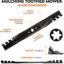 942-04308-X 942-04308 42" 6-Star Mulching Blades for Troy-Bilt Pony Super Bronco Mustang Cub Cadet XT1 XT2 42 ZT1 RZT-42 LT42 LTX1040 Craftsman T110 T1200 42 inch Lawn Tractor Zero-Turn Mower, Black