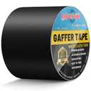 Black Gaffers Tape 4 Inch x 30 Yards - Heavy Duty, Waterproof, No Residue, Non-Reflective, Easy Tear Gaffers Stage Tape - Multipurpose