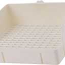 Rabbit Toilet for Small Pets Pet Litter Pan Cage Potty Tray Guinea Pig Litter Box Daily Use Training (29x22x15.5 cm, Beige)