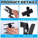 Zonon 12 Pack Black Metal Slatwall Clips 2 Inch Slatwall Accessories Garage Storage Clips Commercial Slat Wall Clip for Clothing, Accessories