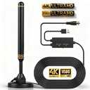 TV Antenna Indoor Antenna for Smart TV for Long Range Reception and All Smart TVs HD Digital Antenna with Amplifier Signal Booster for Local Channels Supports 4K 1080p-Orange