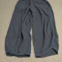 Xiaoxuemeng Womens Baggy Wide Leg Pants Casual Elastic Waisted Palazzo Harem Pants with Pockets (S, Dustyblue)