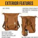 Carhartt Classic Convertible Backpack Tote, Durable Water Repellent Material W/ 17" Laptop Sleeve, Black, One Size