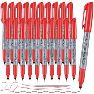 Affisure Red Ultra Fine Point Permanent Marker, l, 0.4 mm, Precision Fine Tip for Detailed Writing, Art, Crafts & Labeling on Paper, Plastic, Glass, Metal, Waterproof, Fade-Resistant Ink